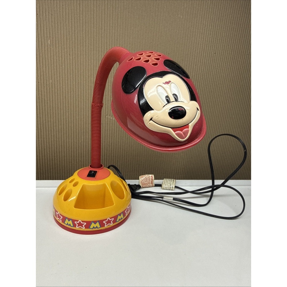 Rare Vintage Disney Mickey Mouse Desk Lamp Goose Neck Character Light WORKS